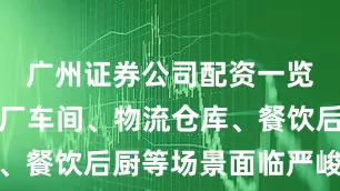 广州证券公司配资一览表最新工厂车间、物流仓库、餐饮后厨等场景面临严峻考验