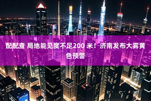 配配查 局地能见度不足200 米！济南发布大雾黄色预警