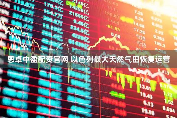恩卓中盈配资官网 以色列最大天然气田恢复运营