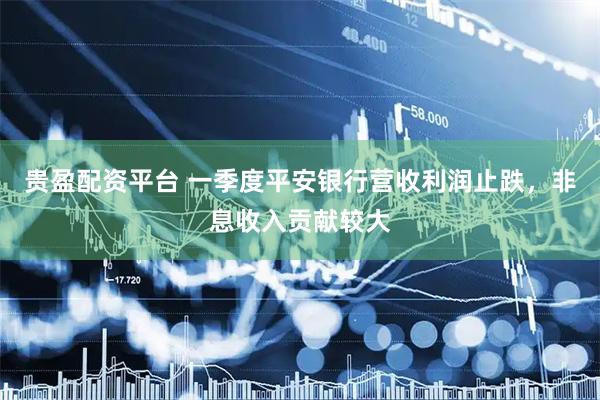 贵盈配资平台 一季度平安银行营收利润止跌，非息收入贡献较大