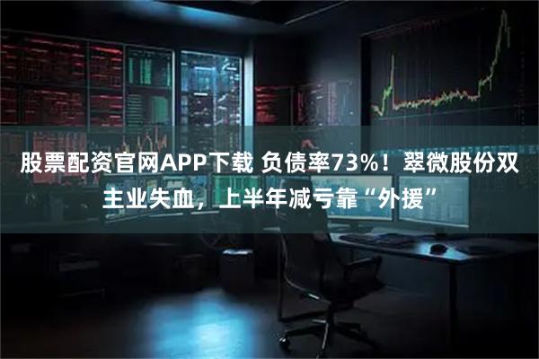 股票配资官网APP下载 负债率73%！翠微股份双主业失血，上半年减亏靠“外援”