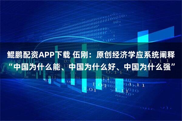 鲲鹏配资APP下载 伍刚：原创经济学应系统阐释“中国为什么能、中国为什么好、中国为什么强”